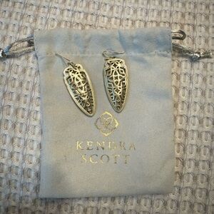 Kendra Scott Gold Filigree Drop Earrings